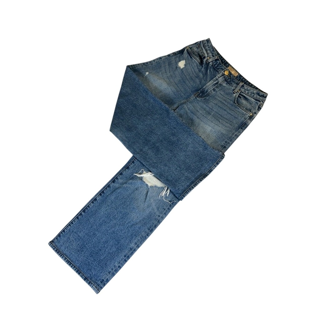 KUT from‎ the Kloth Miller High Rise Wide Leg Size 6 Distressed Denim - Picture 3 of 8